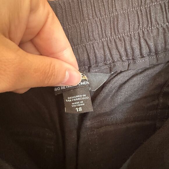 NWT Athleta Cabo Linen Jogger black 18 - Picture 4 of 5